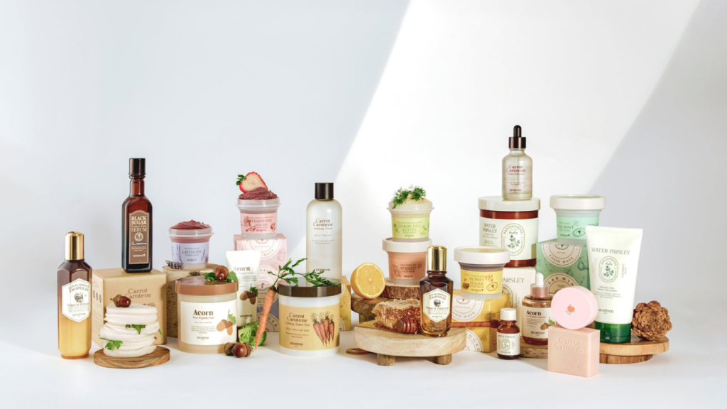 Discover the Magic of SKINFOOD: Healthy Ingredients for Radiant Skin with a collection of nourishing skincare products.