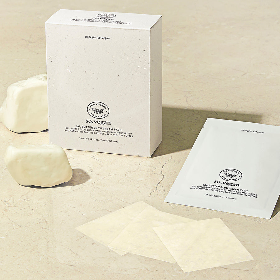 SO NATURAL Salt Butter Glow Cream Mask Sheet 10 Pack 16ml