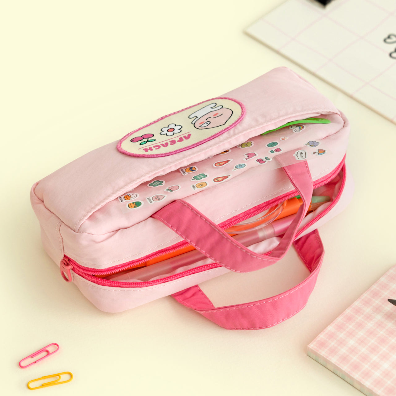 Pencil Case Apeach Stationery - Korean kawaii Kakao Friends | Koolseoul