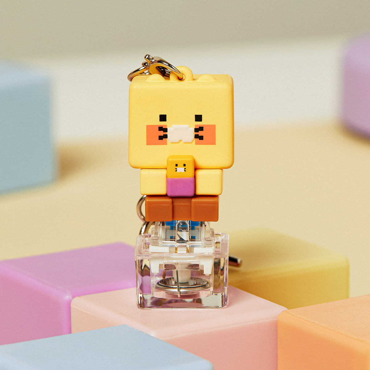 LED Cap Figurine Keychain Chunsik - Official Kakao Friends merchandise | Koolseoul