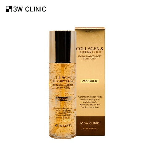 3Wクリニック コラーゲン&ラグジュアリー ゴールド リバイタライジング コンフォート ゴールド トナー 200ml