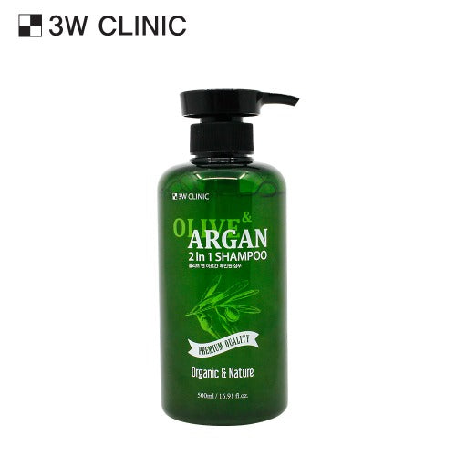 3W Clinic Olive & Argan 2 In 1 Shampoo 1500ml