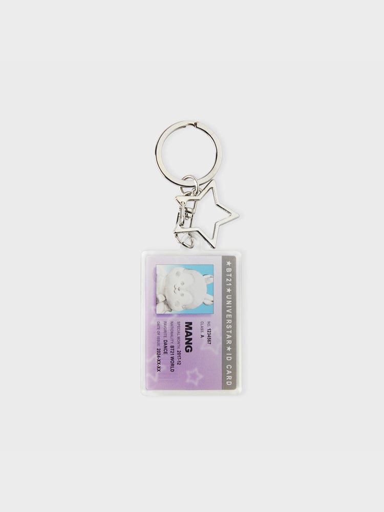 BT21 MANG ID CARD ACRYLIC KEYRING SILVER EDITION