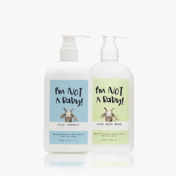 I'm Not Baby Kids Shampoo 300ml + Kids Body Wash 300ml Set