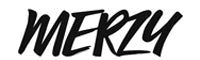 Merzy logo in bold black font on a white background.