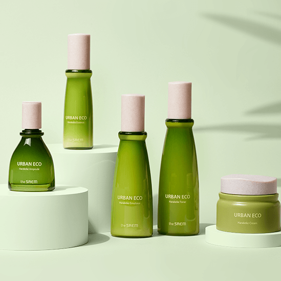 The Saem アーバンエコハラケケスキンケア3点セット(トナー+エマルジョン+クリーム)