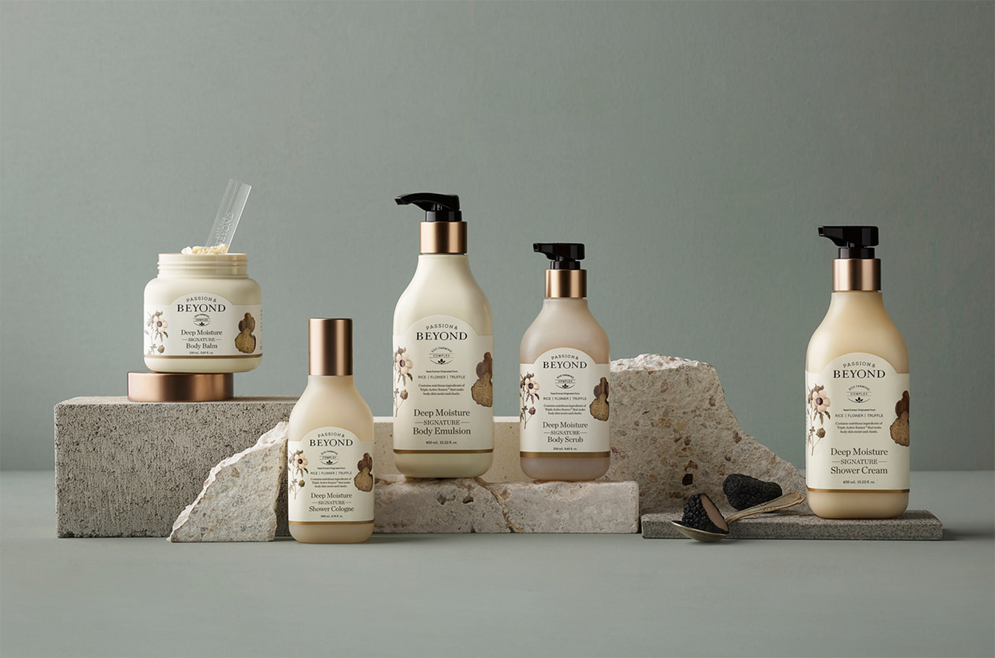 Passion and Beyond: Unlocking the Essence of Beauty with PASSION AND BEYOUN skincare range displayed elegantly
