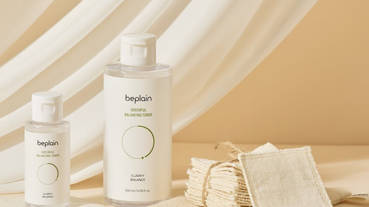 Simplify Your Skincare with BEPLAIN: A Guide to Radiant Skin featuring BEPLAIN balancing toner and eco-friendly pads