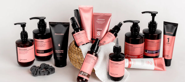Unveiling MOREMO: A Korean Skincare Sensation Redefining Beauty Standards with premium skincare products on display