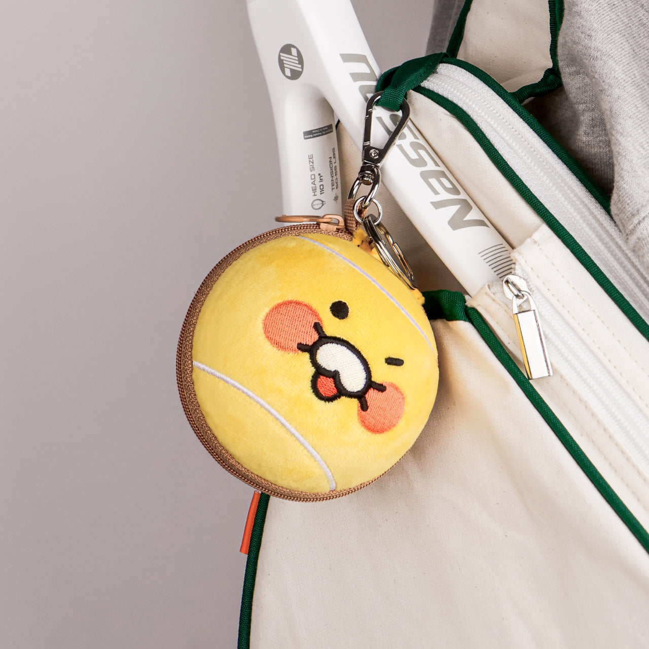 Pouch Keychain Chunsik Tennis - Authentic Kakao Friends from Korea | Koolseoul