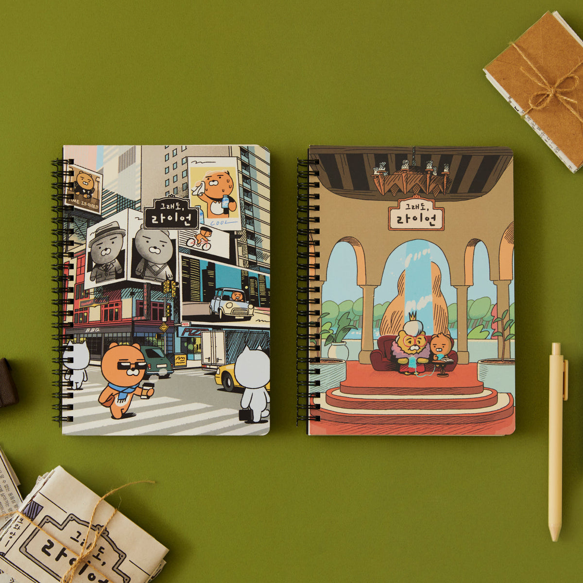 Ryan Notebook(Grey) Ryan Stationery - Korean kawaii Kakao Friends | Koolseoul