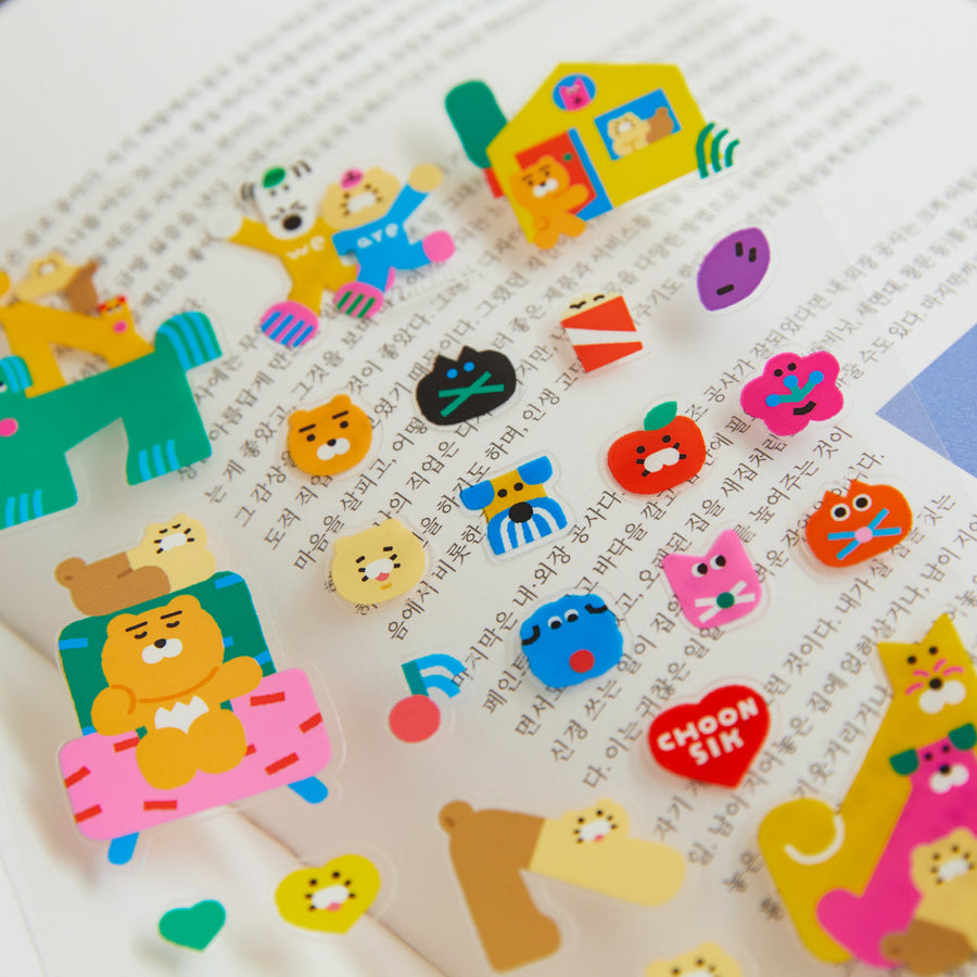 Kakao Friends - Xfriends Transparentautocollant Ryan&Chunsik Sticker