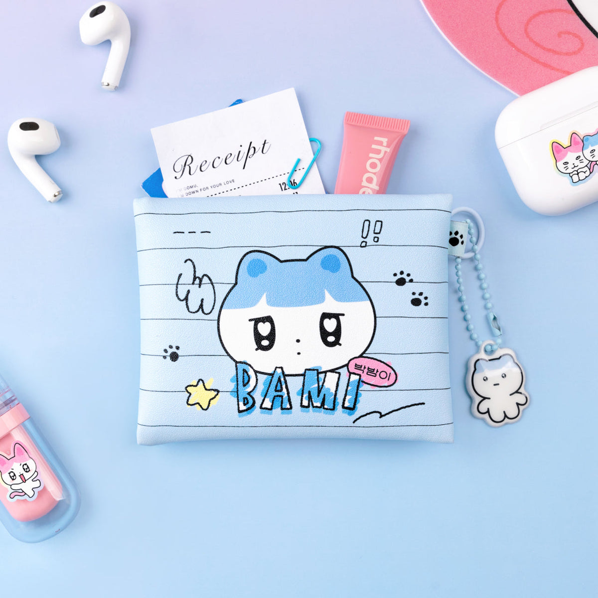 Mini Pouch & Keychain Set - Authentic Kakao Friends from Korea | Koolseoul