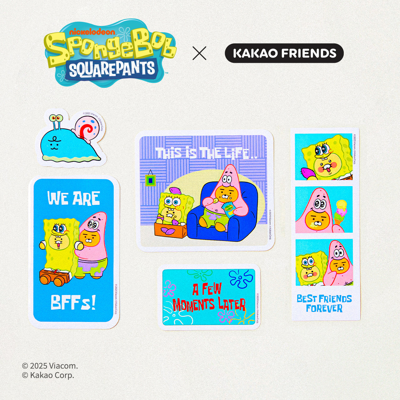 SpongeBobXFriends Sticker Friends - Korean kawaii Kakao Friends | Koolseoul