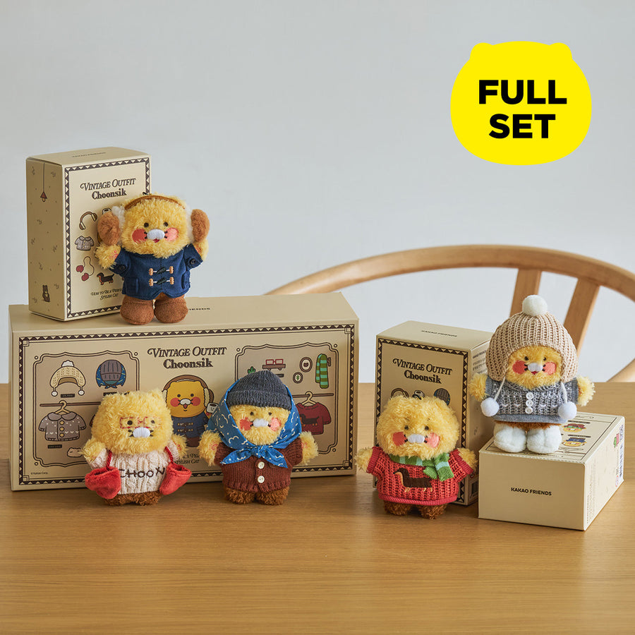 Kakao Friends - [Complete Set] Keychain Plush 5 Chunsik
