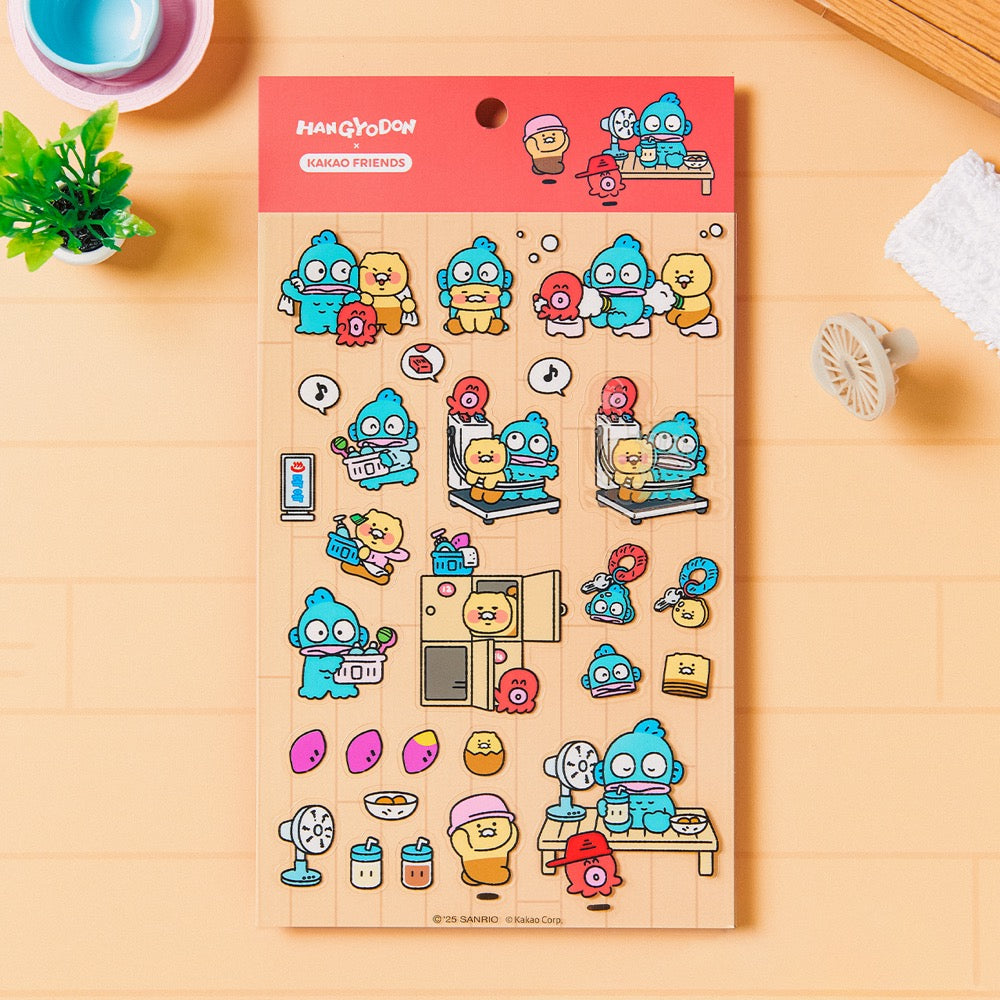X Friends Clear Sticker Red Chunsik - Authentic Kakao Friends from Korea | Koolseoul