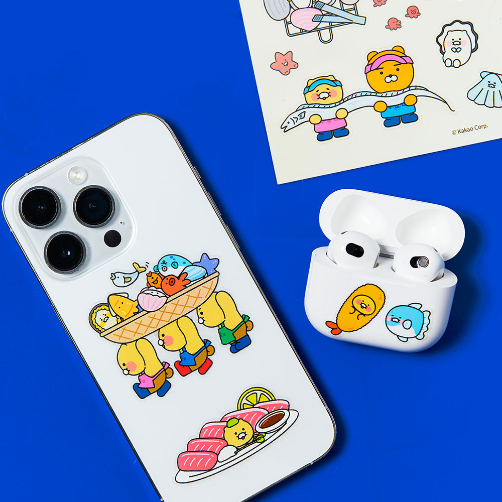 TransparentAutocollant Friends Sticker - Korean kawaii Kakao Friends | Koolseoul