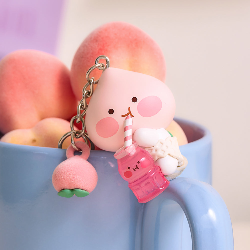 Peach Peach Figurine Keychain Little Apeach - Korean kawaii Kakao Friends | Koolseoul