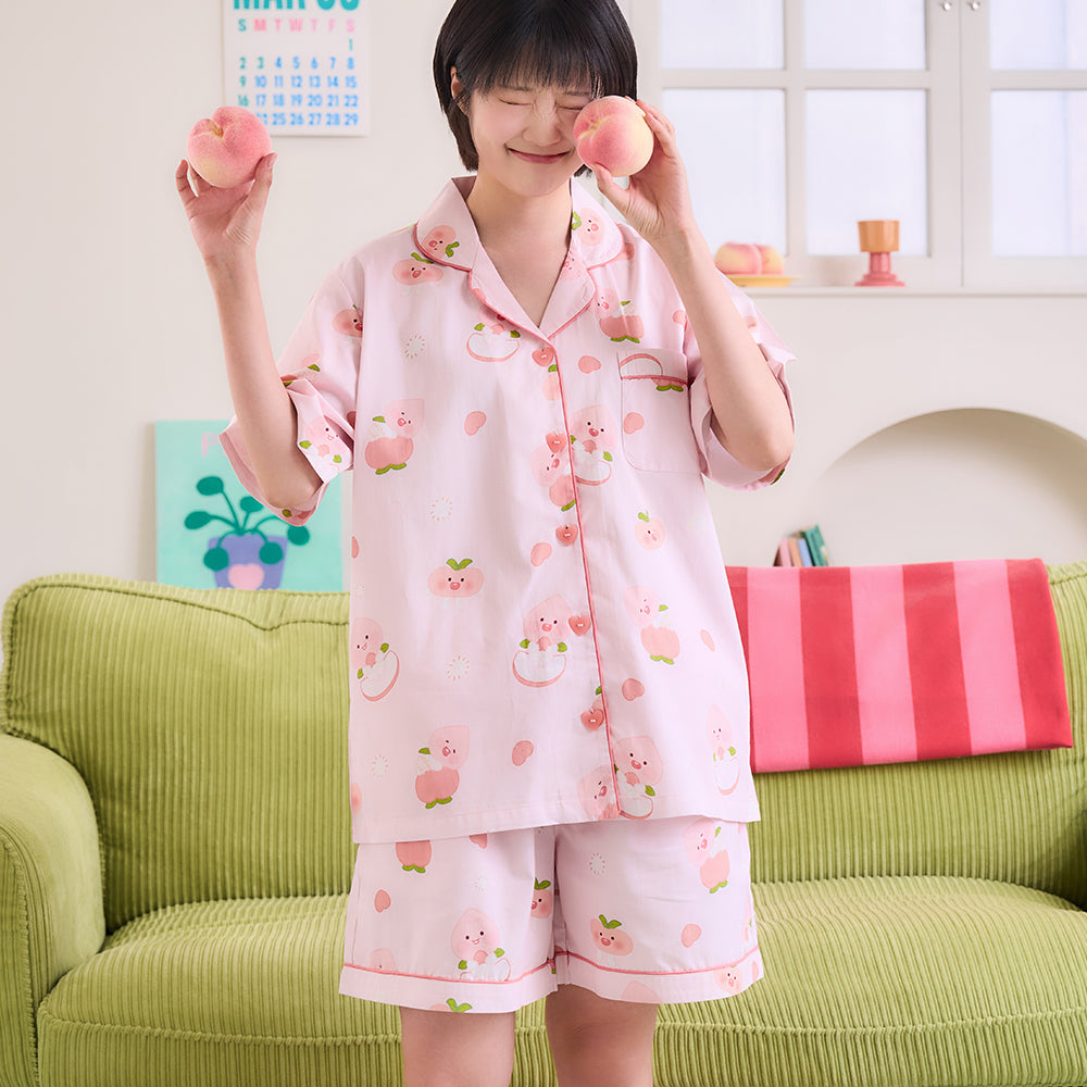 Peach Peach Lovely Women Pajamas Little Apeach - Official Kakao Friends merchandise | Koolseoul
