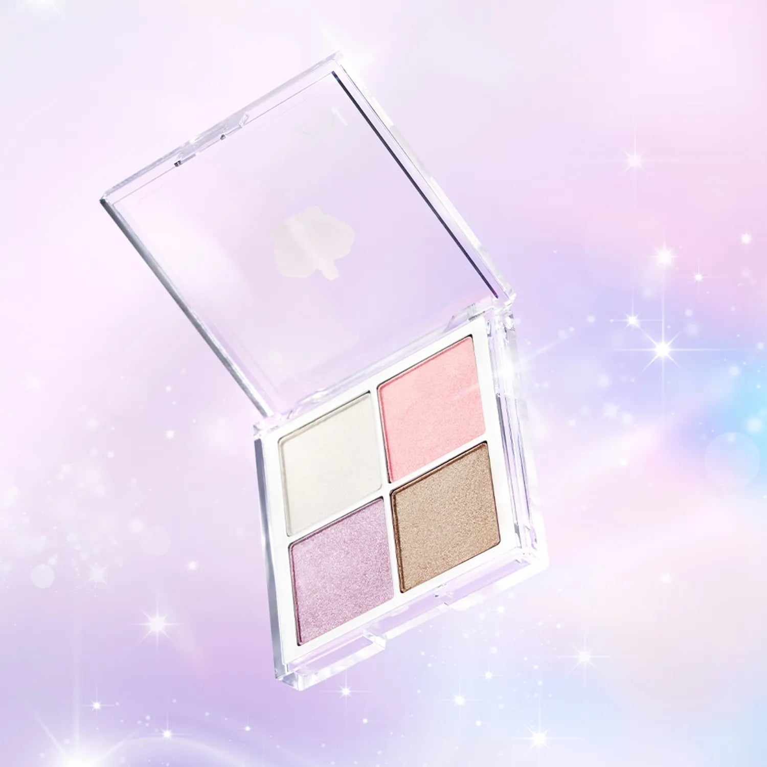 2AN Jelly Glow Highlighter Palette 10.8g with shimmering makeup shades on iridescent background