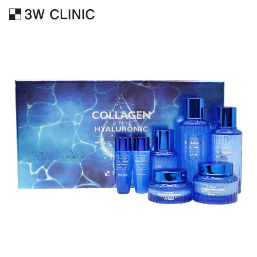 3W CLINIC Collagen And Hyaluronic Water-Full Skincare set (Skin+Essence+Eye Cream+Lotion+Cream) | Kool Seoul