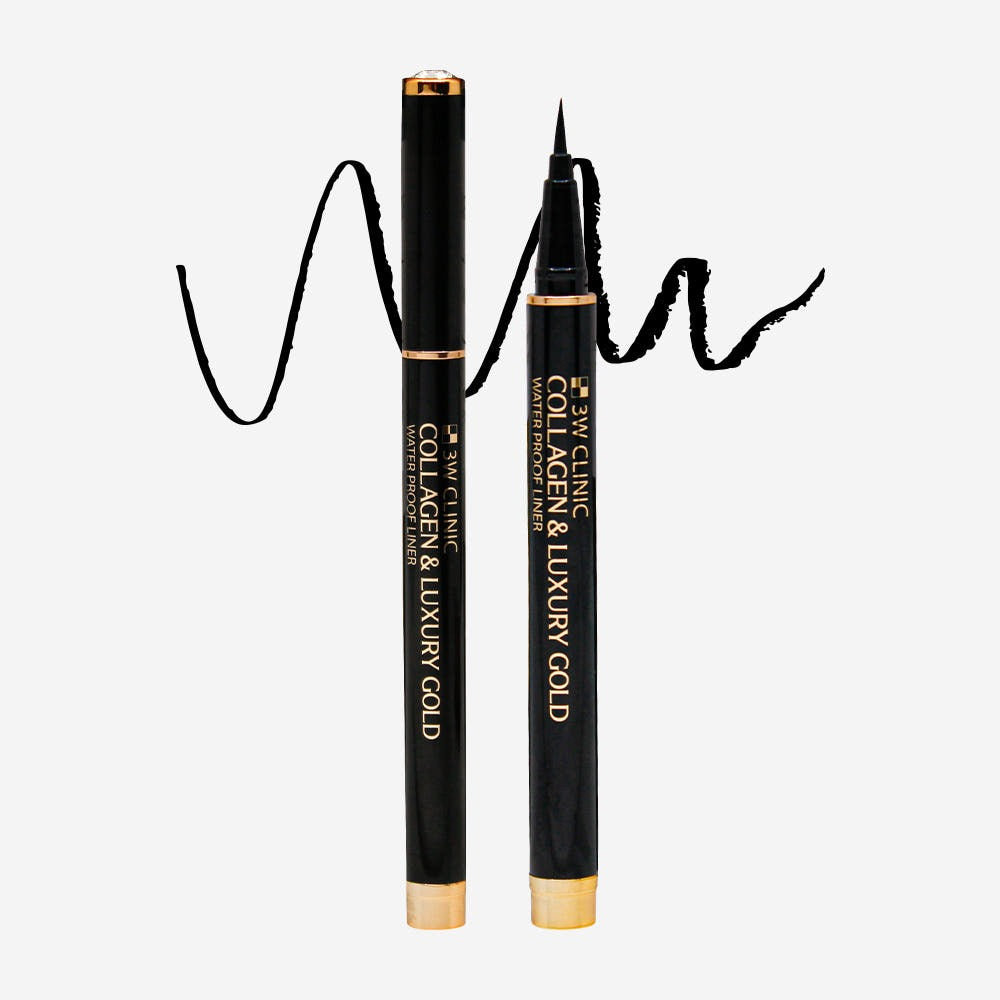 3W CLINIC Collagen & Luxury Gold Waterproof Liner 0.8g high precision black eyeliner