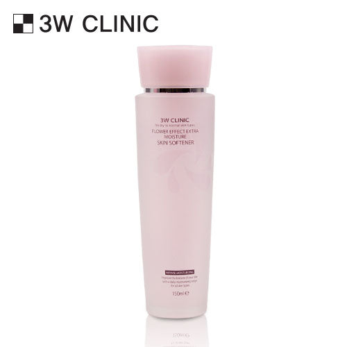 3W CLINIC Flower Effect Extra Moisturizing Skin Softener 150ml | Kool Seoul