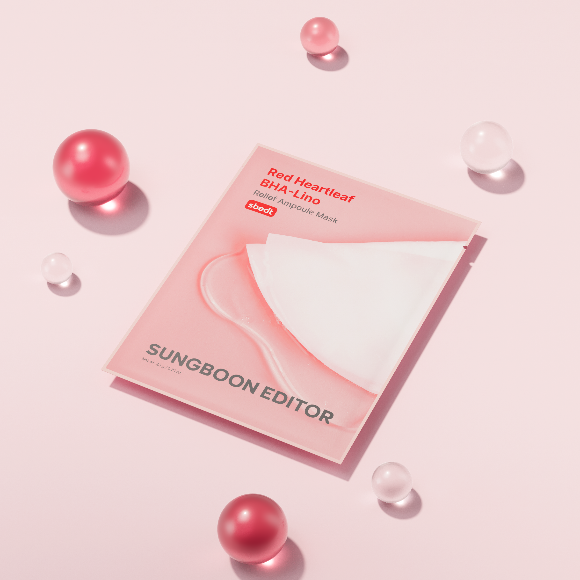 SUNGBOON EDITOR Red Houttuynia BHA Sheet mask 10 pcs
