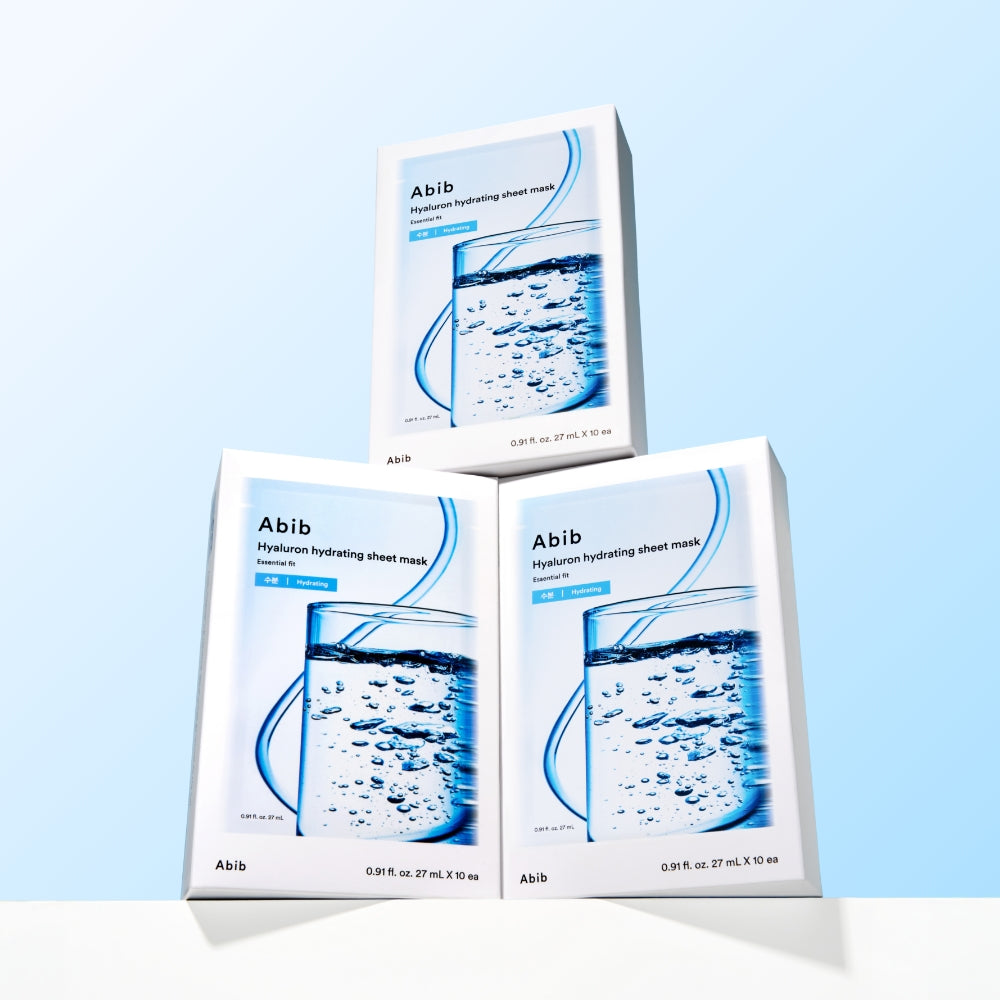 ABIB Essential Fit Sheet Mask Hyaluron 10 Sheets Set of 3