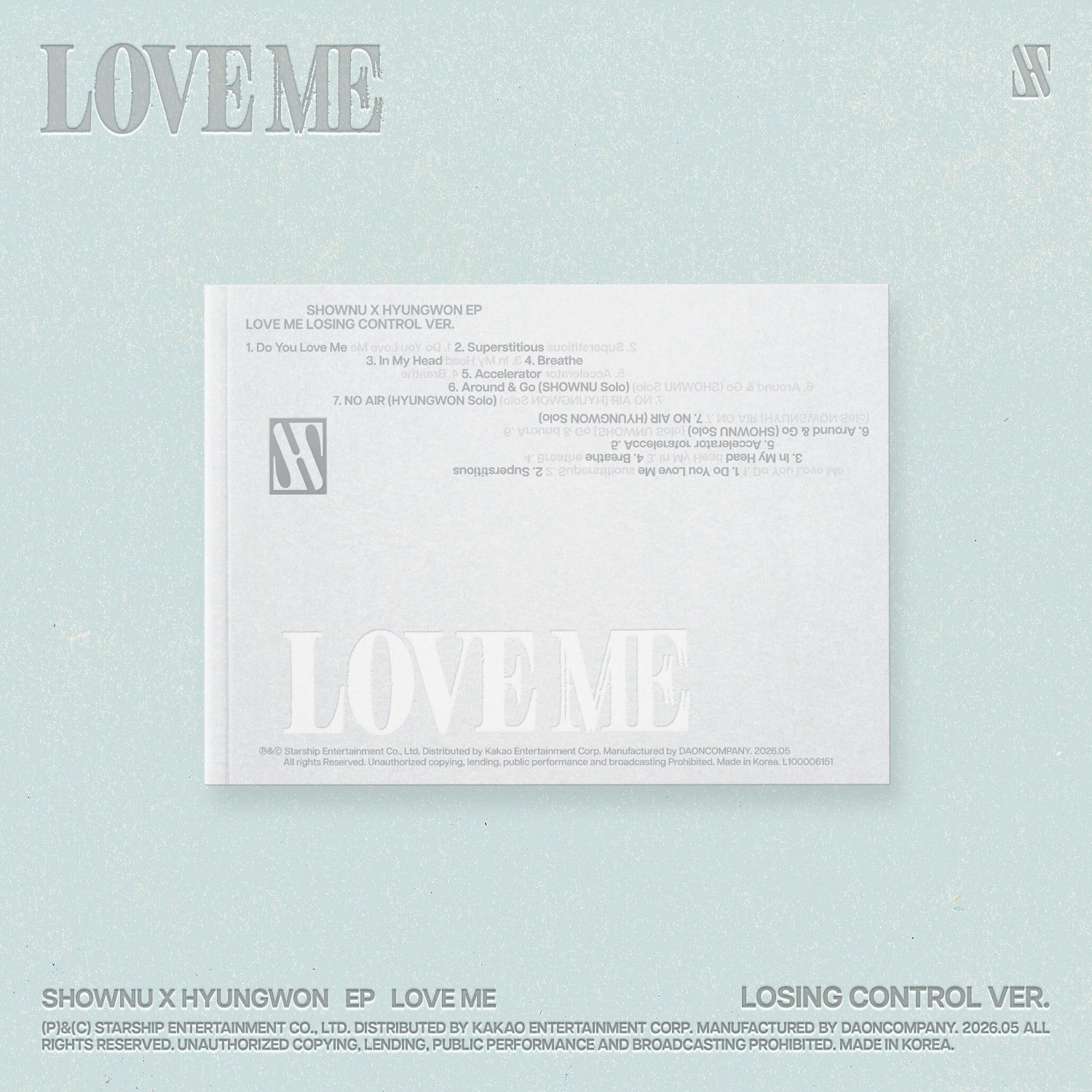 SHOWNU X HYUNGWON - EP [LOVE ME] (LOSING CONTROL VER.) - Kpop Album Koolseoul