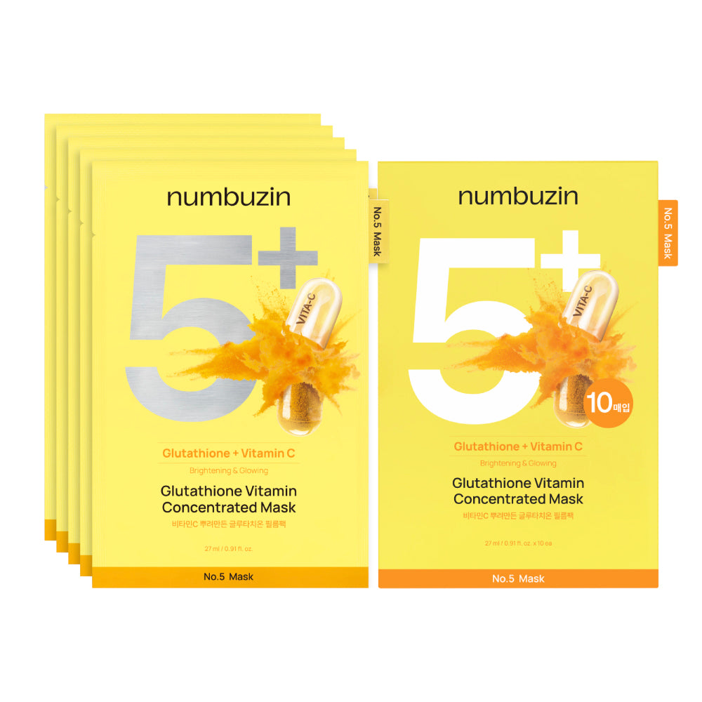 NUMBUZIN No.5 Vitamin C Sprayed Glutathione Film Mask 10 Sheets