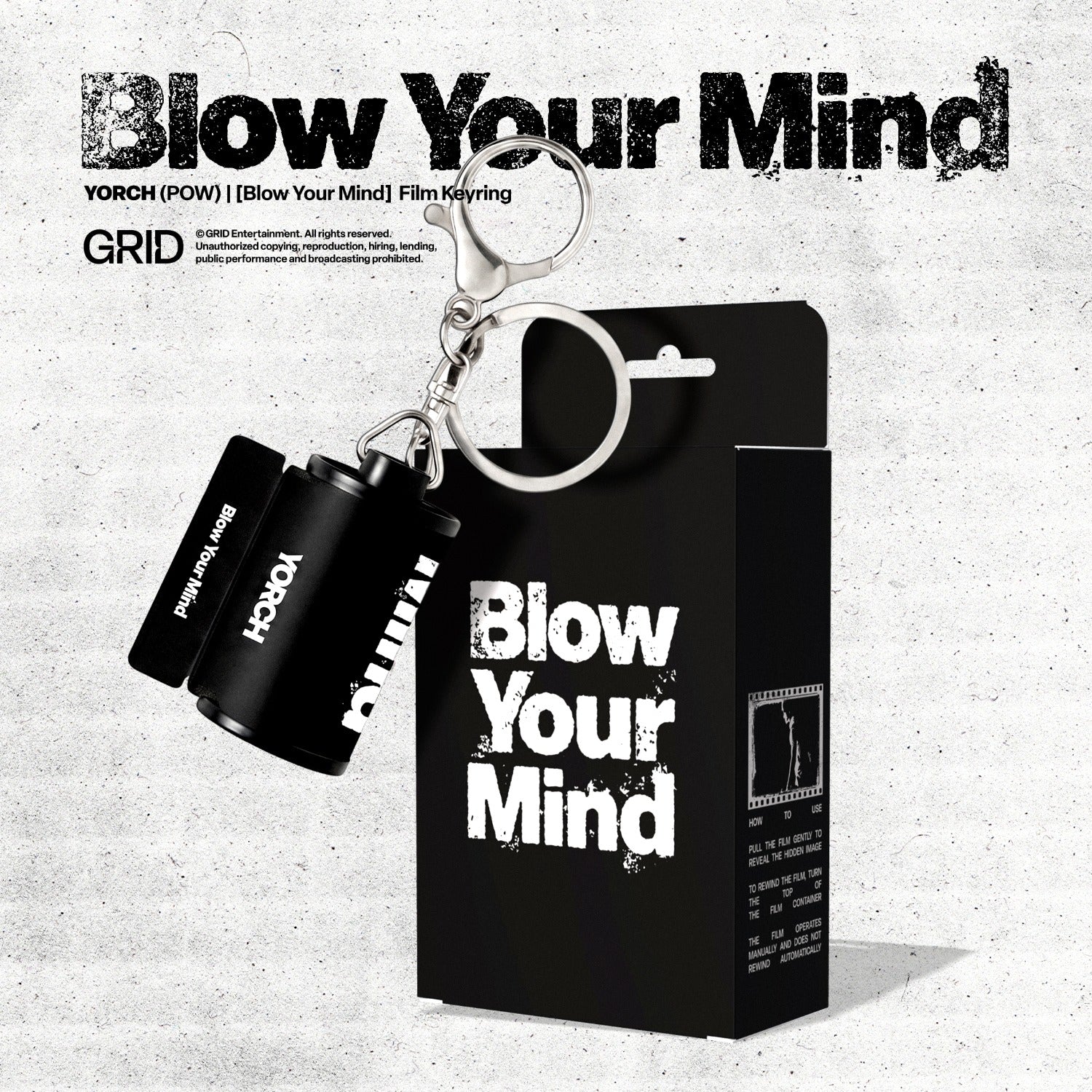 YORCH - YORCH (POW) - 'Blow Your Mind' Film Keyring (Dark Ver.) - Kpop Album Koolseoul