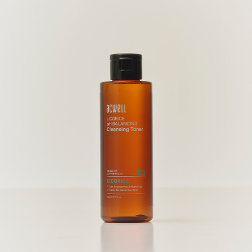 ACWELL Licorice pH Balncing Cleansing Toner 150ml bottle on white background