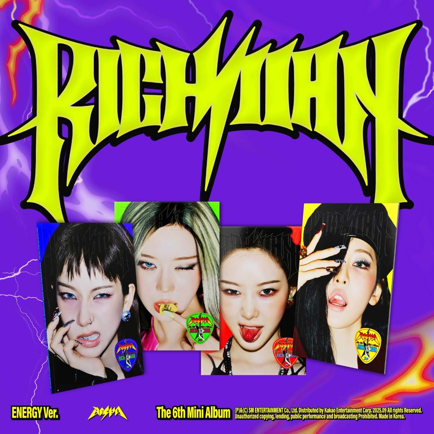 AESPA - 6th Album [Rich Man] (ENERGY Ver.) (Random 1 of 4) - | Kool Seoul - Buy Kpop Albums Online