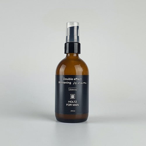 ANNA HOLTZ For Men Double Effect Whitening Essence 100ml - Gentleman Korea product shot, brown pump bottle on white background