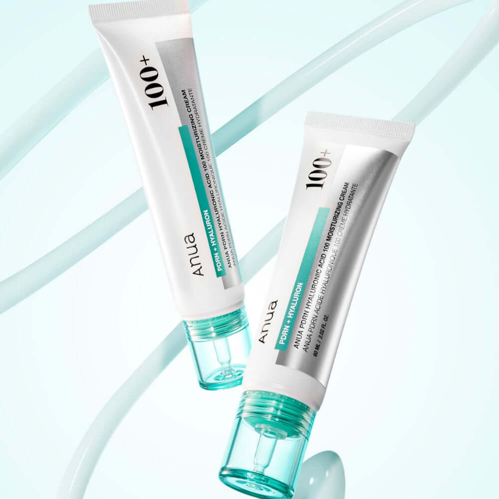 ANUA PDRN Hyaluronic Acid 100 Moisture Cream tubes against a light background