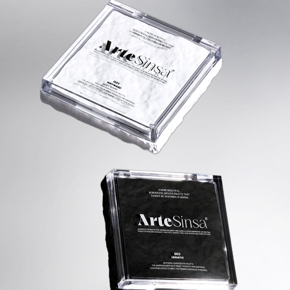 ARTESINSA Unvoiced Eye Palettes packaging showcasing sleek design and quality.