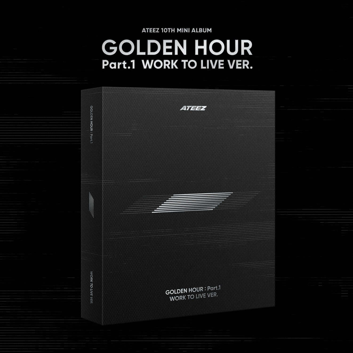 ATEEZ - 10th Album [GOLDEN HOUR : Part.1 ‘WORK TO LIVE VER.’ | Kool Seoul - Buy Kpop Albums Online