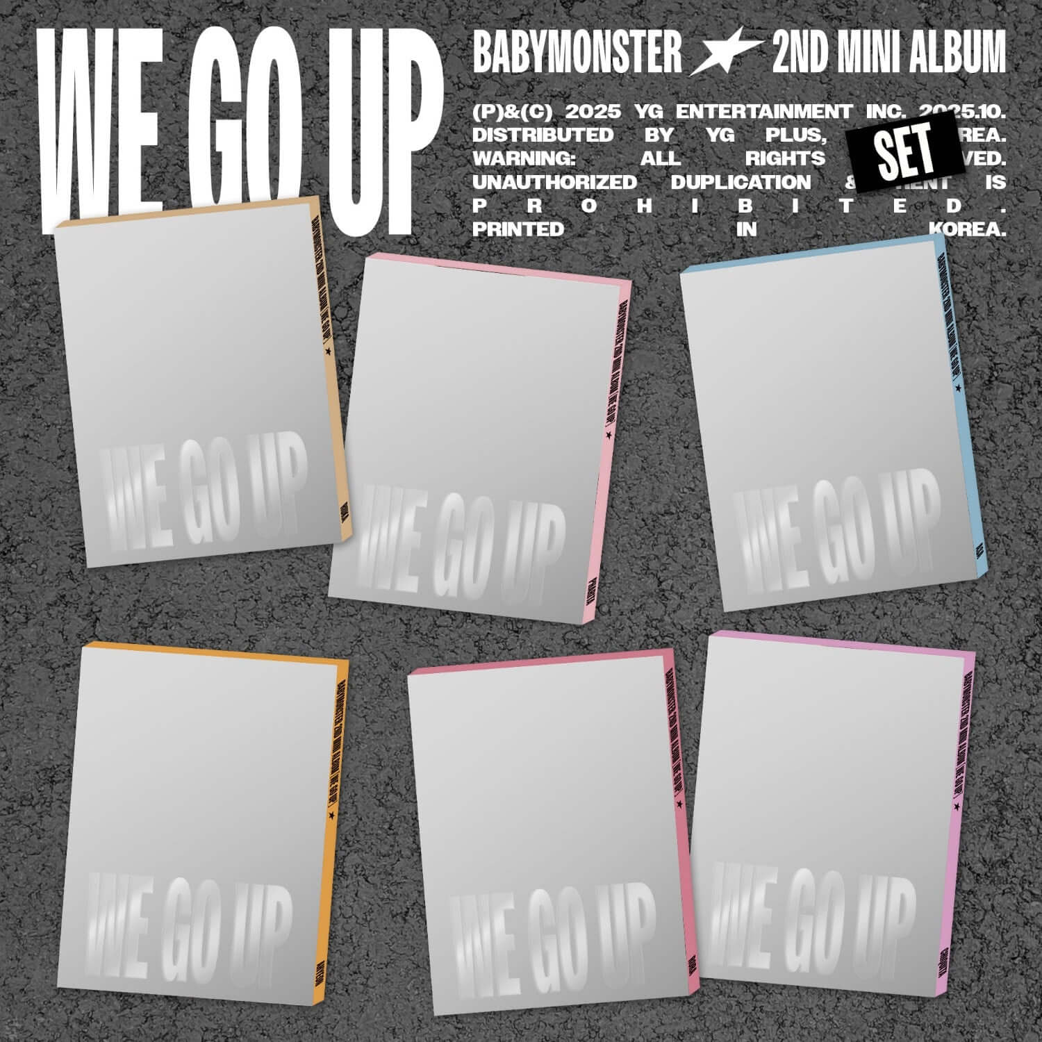 BABYMONSTER - 2nd MINI ALBUM [WE GO UP] PATTERN Ver. (SET) - | Kool Seoul - Buy Kpop Albums Online
