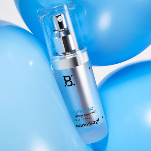 BANOBAGI PDRN 500 Lifting Ampoule 30ml surrounded by blue balloons