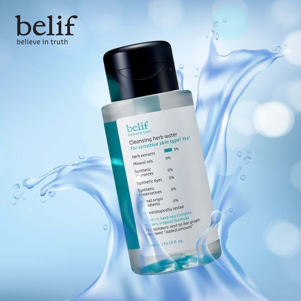 BELIF Cleansing Herb Water 300ml refreshing skincare product image