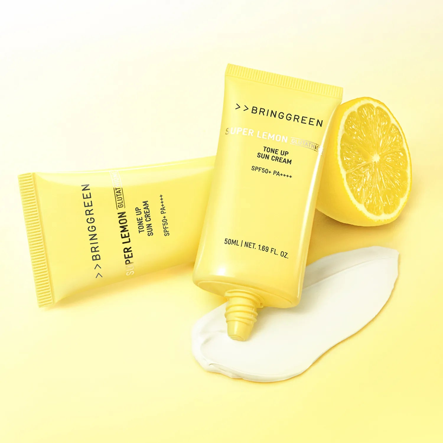 Bringgreen Super Lemon Glutathione Tone-Up Sun Cream 50ml+50ml Spf 50+ / Pa++++