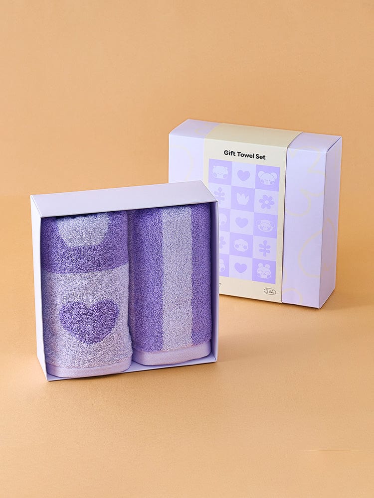 BT21 FACE TOWEL GIFT SET (2PCS) DAILY BASIC