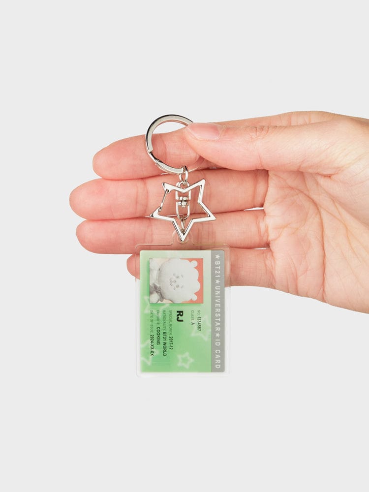BT21 RJ ID CARD ACRYLIC KEYRING SILVER EDITION