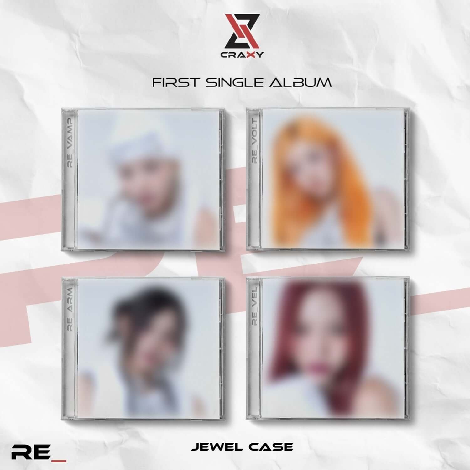 CRAXY - 1st Album [RE_] (JEWEL CASE Ver.) (Random) - Kpop Al | Kool Seoul - Buy Kpop Albums Online