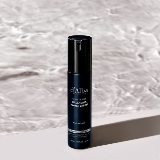 D'ALBA Vegan Men All In One Water Cream 50ml by Gentleman Korea — men’s balancing water cream in sleek navy bottle