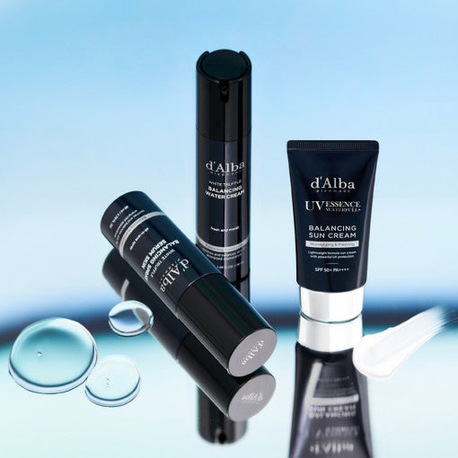 D'Alba ヴィーガン メンズセット（スキン 80ml、クリーム 50ml、サンクリーム 50ml）