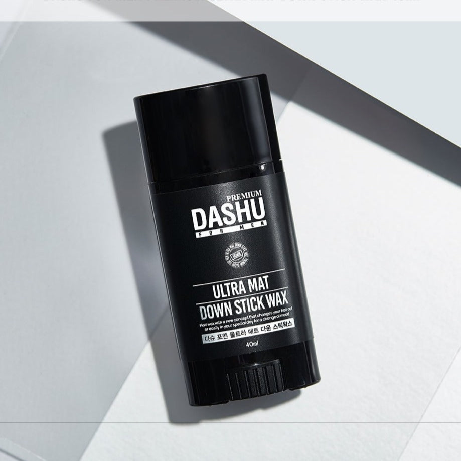 DASHU Ultra Mat Down Stick Wax 40g - Gentleman Korea premium matte hair wax stick for men, 40g travel-friendly styling product