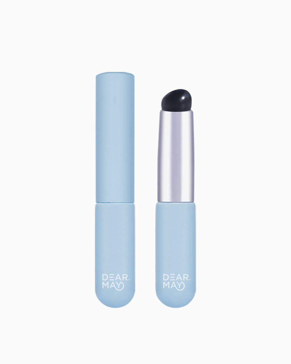 DEAR MAY Finger Tip Smudge Brush with blue casing and smudge tip, ideal for precise makeup application.