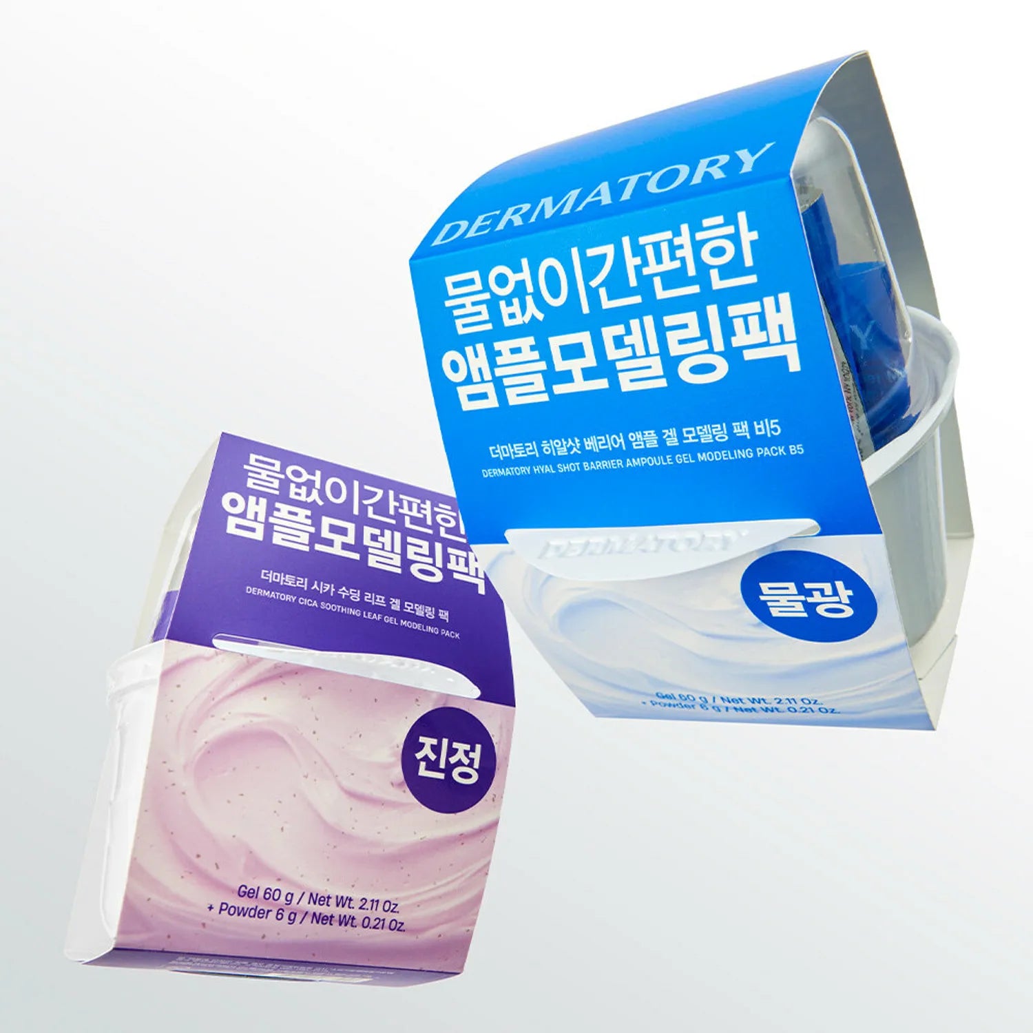DERMATORY Modeling Pack 66g packaging with product details in Korean text